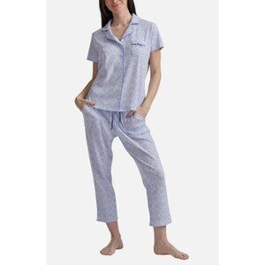 NEW Karen Neuburger Women's XS 2 Piece Pajama Set Natural Stretch Polyester